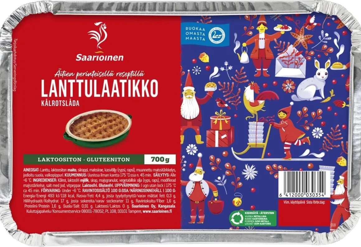 SAARIOINEN LANTTULAATIKKO 700 G