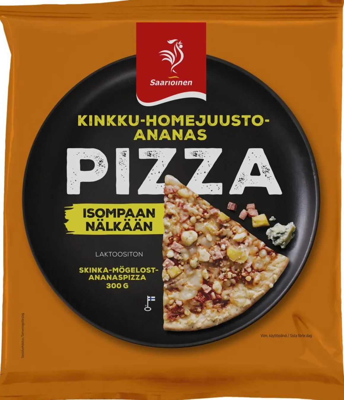 SAARIOINEN PIZZA KINKKU-HOMEJUUSTO-ANANAS 300 G