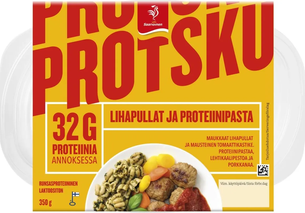 SAARIOINEN PROTSKU LIHAPULLAT & PROTEIINIPASTA 350 G