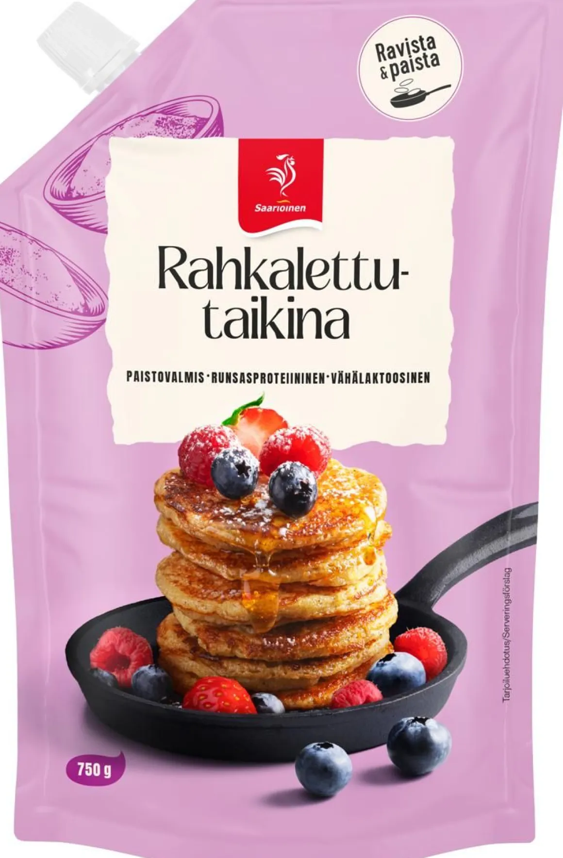 SAARIOINEN RAHKALETTUTAIKINA 750 G