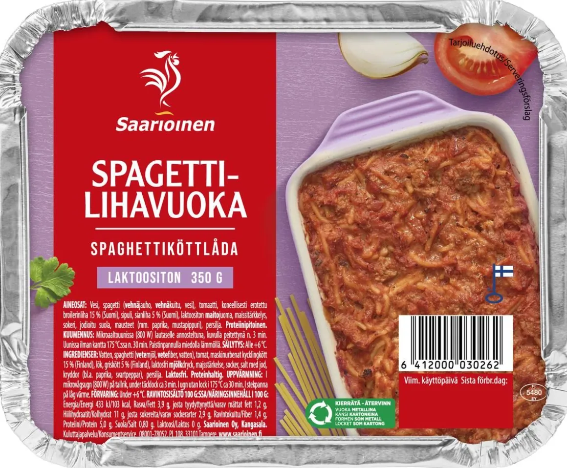 SAARIOINEN SPAGETTILIHAVUOKA 350 G