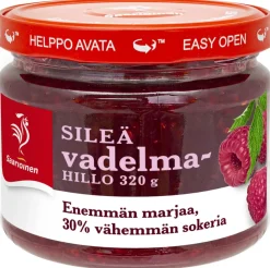 SAARIOINEN VADELMAHILLO VÄHEMMÄN SOKERIA 320 G