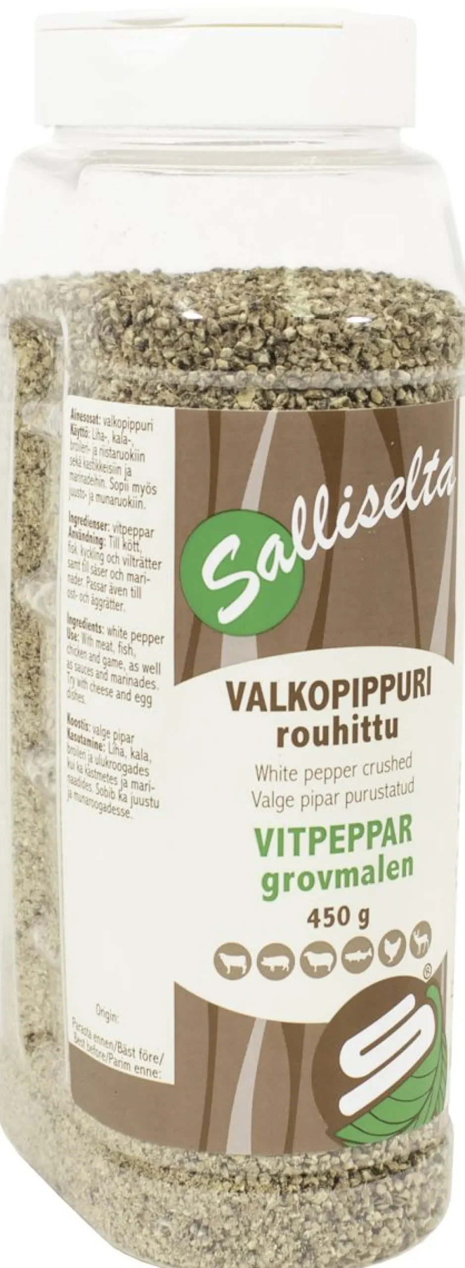 SALLINEN VALKOPIPPURI ROUHITTU 450 G