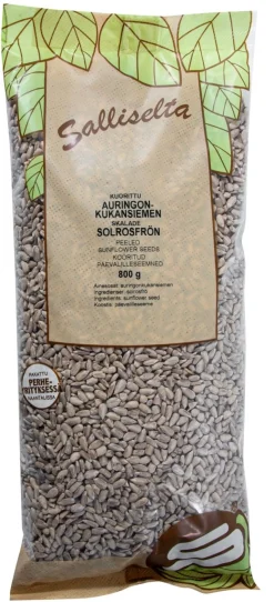 SALLINEN AURINGONKUKANSIEMEN KUORITTU 800 G