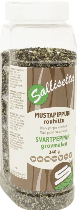 SALLINEN MUSTAPIPPURI ROUHITTU 340 G