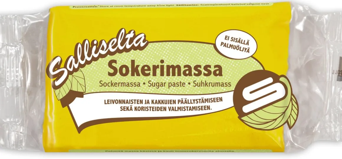 SALLINEN SOKERIMASSA KELTAINEN 250 G