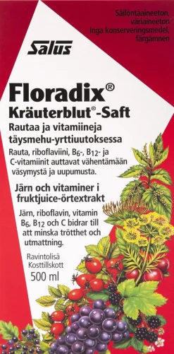 SALUS FLORADIX RAUTAPITOINEN VITAM.MEHUVALMISTE 500 ML