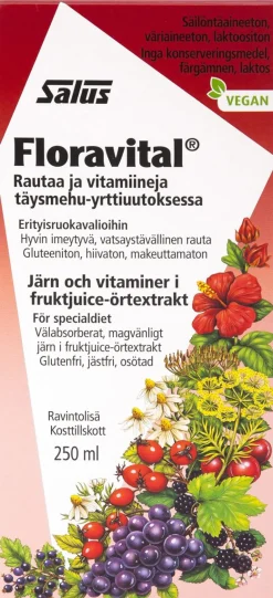 SALUS FLORAVITAL RAUTAPITOINEN VITAM.MEHUVALMISTE 250ML 250 ML