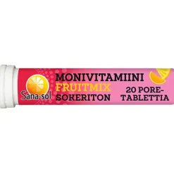 SANA-SOL PORETABL MONIVITAMIINI FRUITMIX HEDELMÄ 20 KPL
