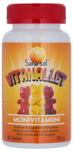 SANA-SOL VITANALLET MONIVITAMIINI 60 KPL