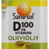 SANA-SOL D-VITAMIINI 100MIKROGR. OLIIVIÖLJY KAPSELI 150 KPL