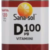 SANA-SOL D-VITAMIINI VAHVA 100MIKROGR. 120 KPL