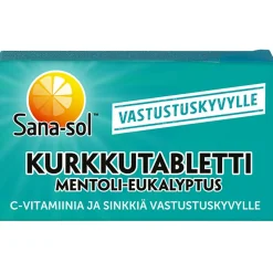 SANA-SOL KURKKUTABLETTI MENTOLI-EUKALYPTUS 16 KPL