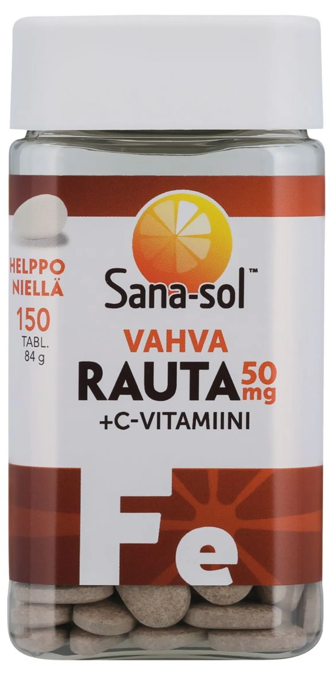 SANA-SOL RAUTA 50MG+C-VITAMIINI VAHVA TABLETTI 150 KPL