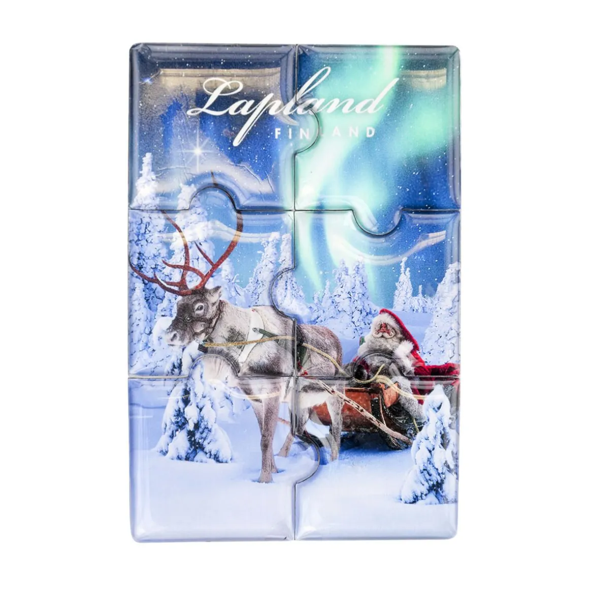 SANTA AND NORTHERN LIGHTS EPOXY MAGNEETTI PALAPELI