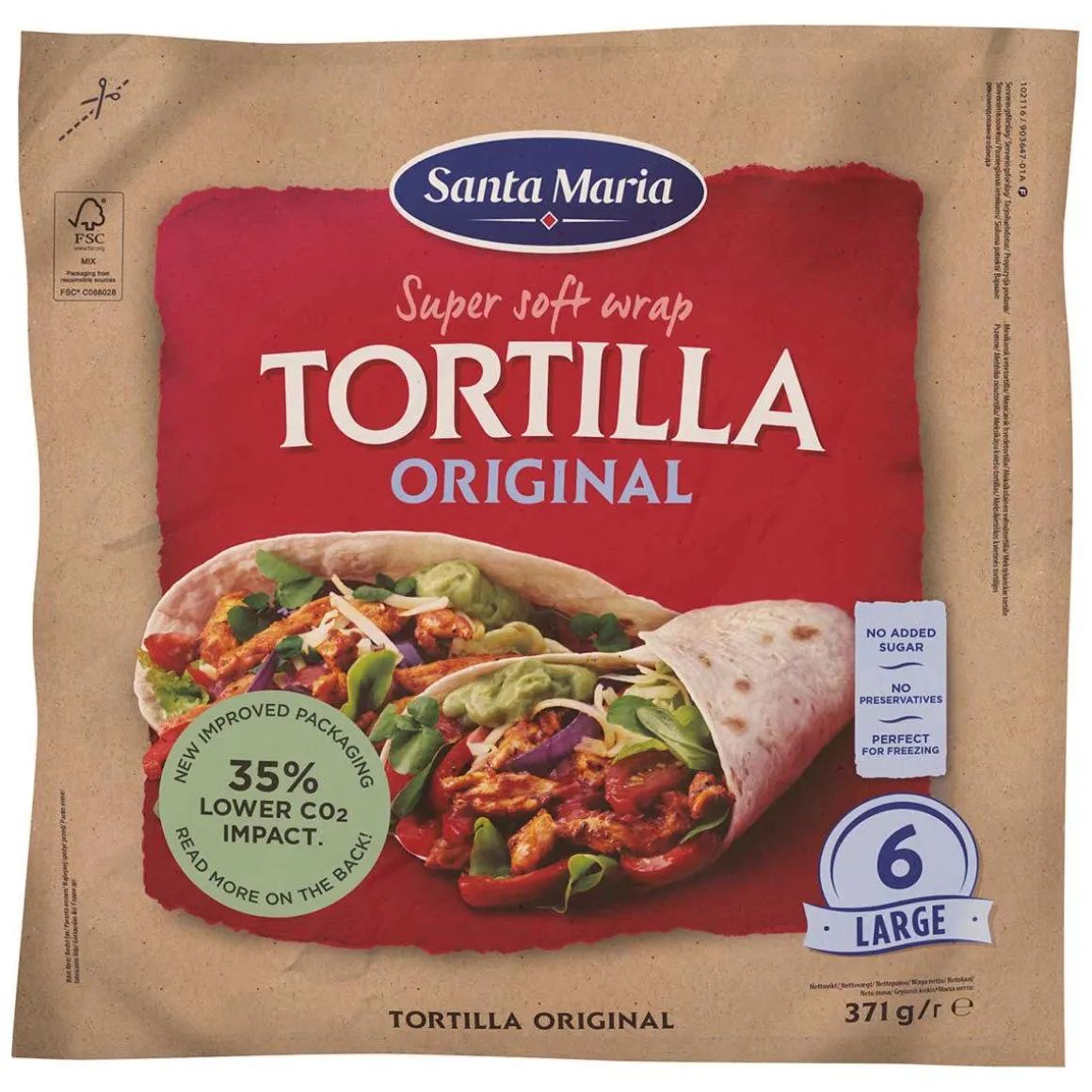 SANTA MARIA TEX MEX TORTILLA ORIGINAL ISO 371 G