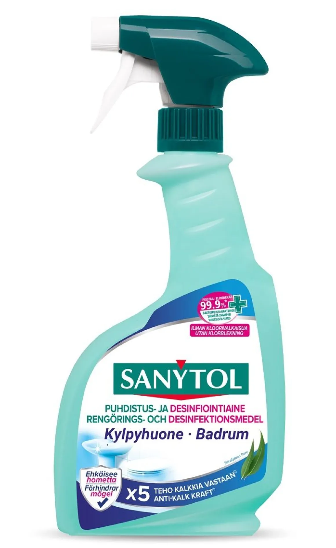 SANYTOL PUHDISTUS JA DESINFIOINTIAINE KYLPYHUONESUIHKE 5