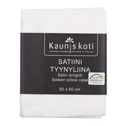 SATIINI TYYNYLIINA 50X60CM 2KPL/PKT VALKOINEN