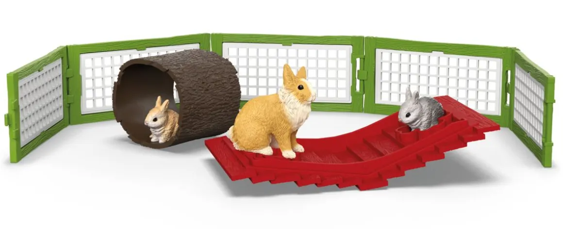 SCHLEICH FARM WORLD JÄNISHÄKKI JA 3 JÄNISTÄ