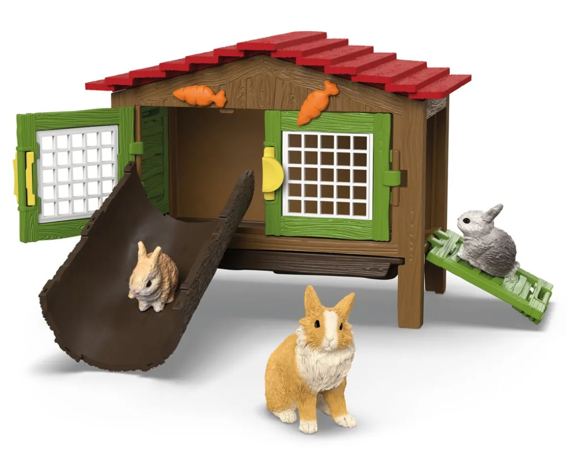 SCHLEICH FARM WORLD JÄNISHÄKKI JA 3 JÄNISTÄ
