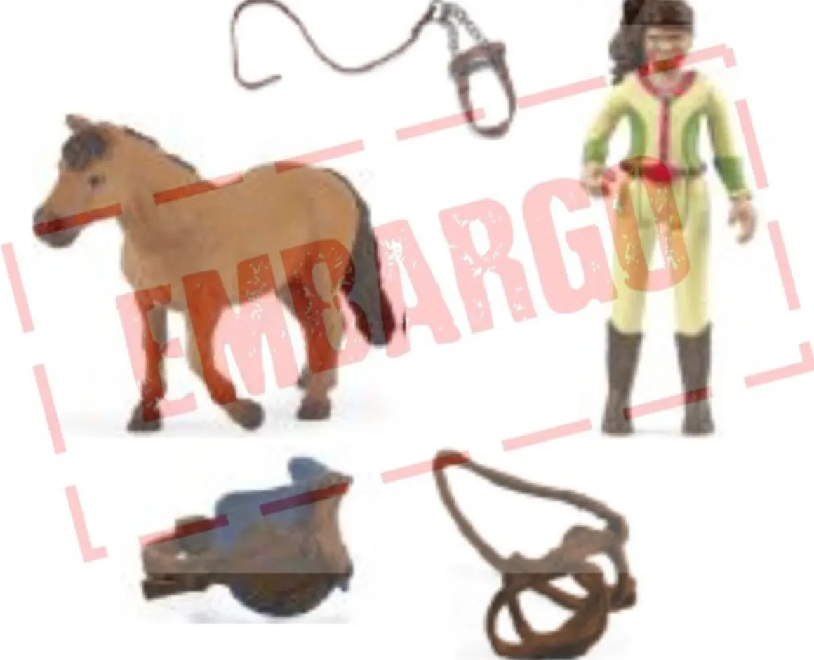 SCHLEICH RATSASTAJA HEVOSELLA JA LISÄVARUSTEET
