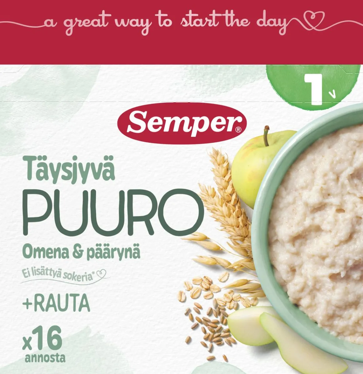 SEMPER HEDELMÄINEN TÄYSJYVÄPUUROJAUHE 1V 530 G