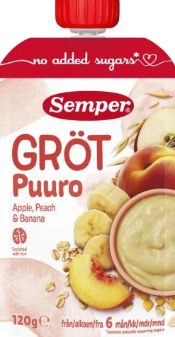SEMPER PUURO, OMENA PERSIKKA 6+ 120 G