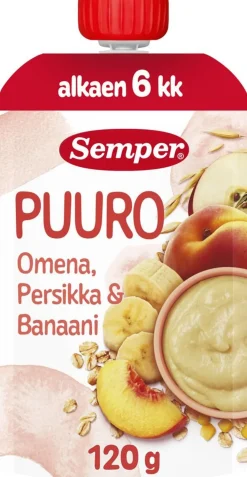 SEMPER PUURO, OMENA PERSIKKA 6+ 120 G