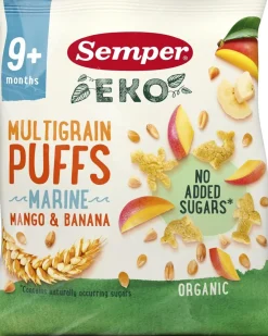 SEMPER EKO PUFFS MONIVILJA NAKSUT MANGO & BANAANI LUOMU 9+KK 18 G