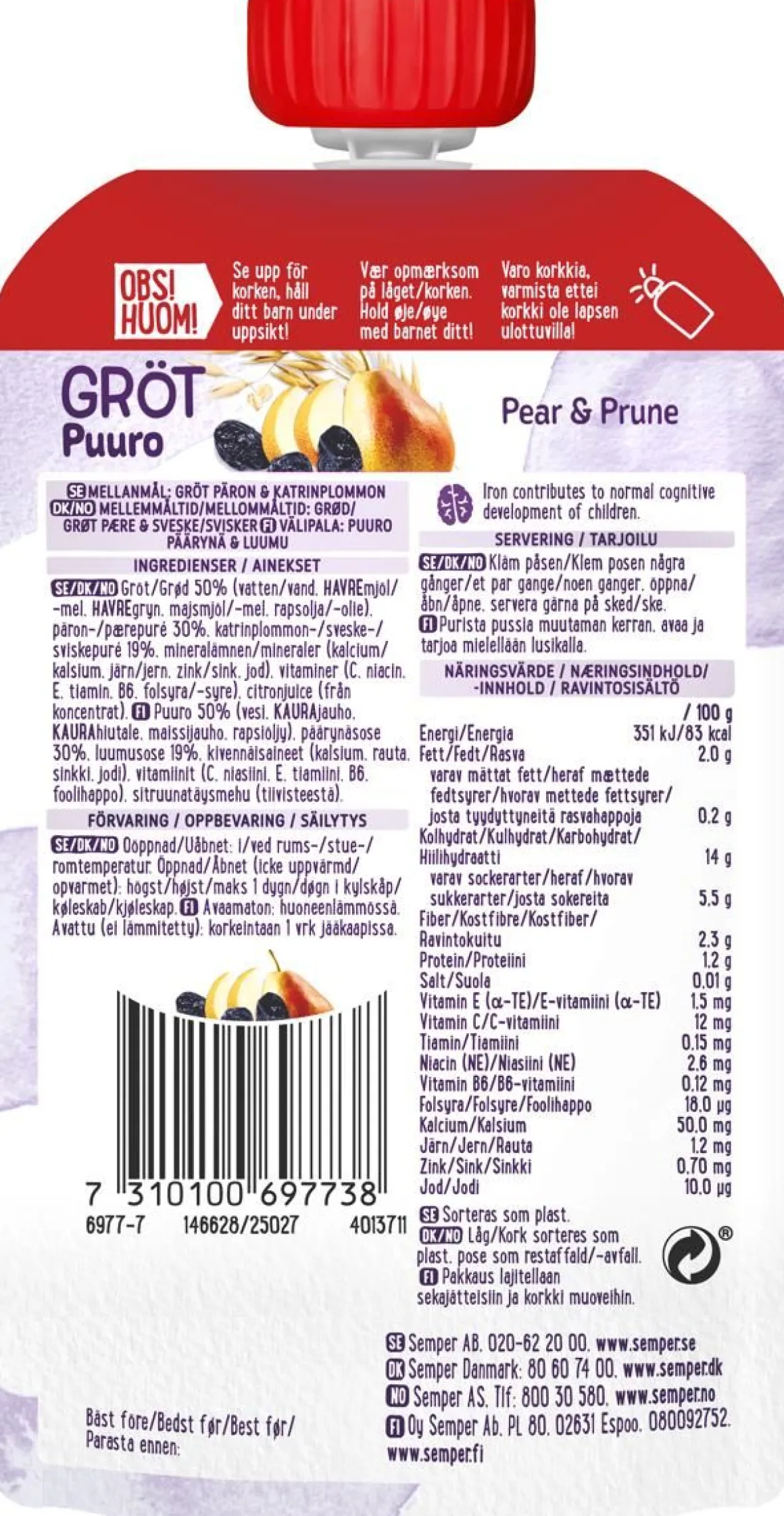 SEMPER PUURO 6KK PÄÄRYNÄ-LUUMU 120 G