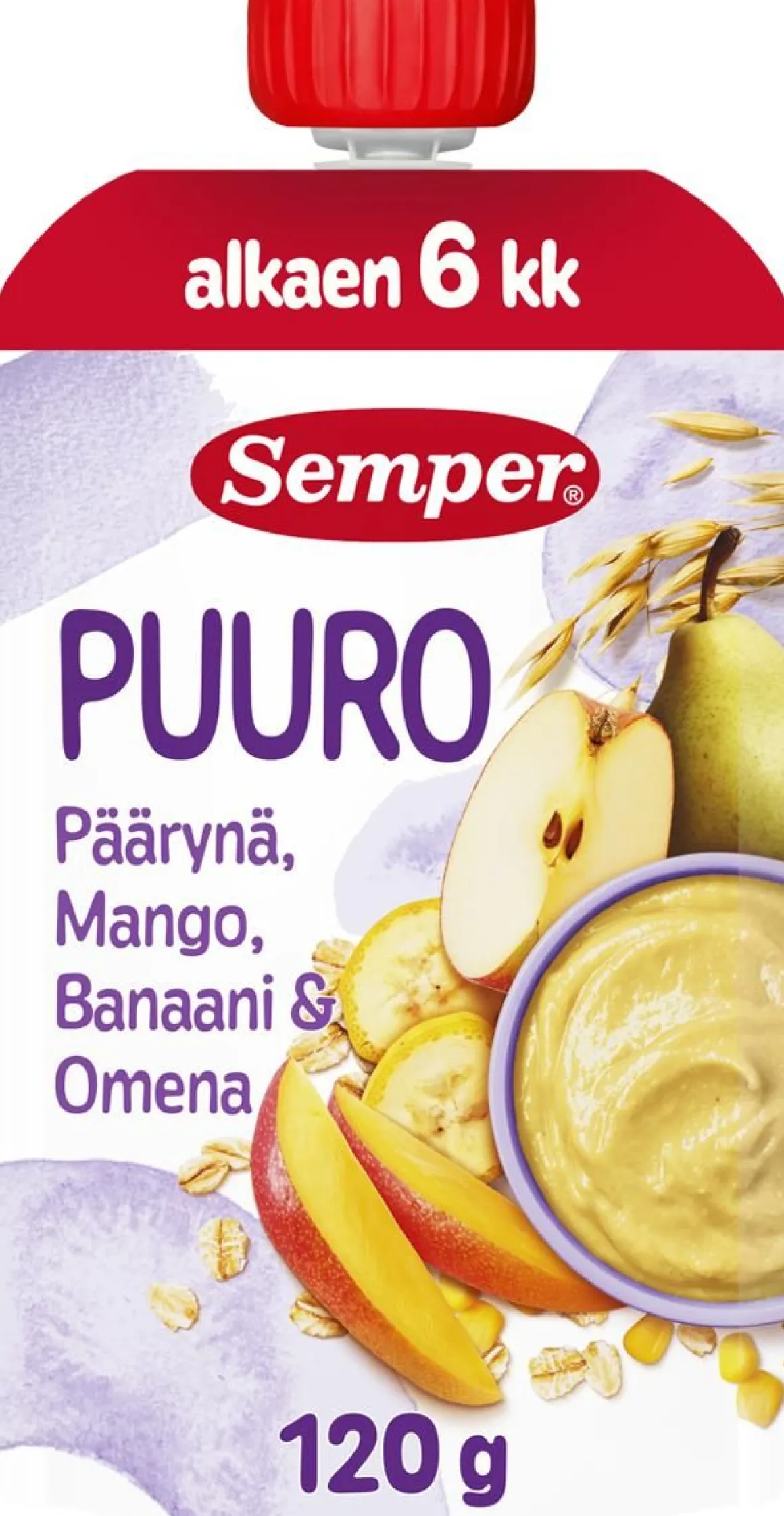 SEMPER PUURO PÄÄRYNÄ & MANGO & OMENA 6+ 120 G