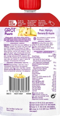 SEMPER PUURO PÄÄRYNÄ & MANGO & OMENA 6+ 120 G