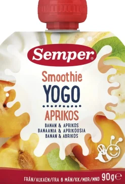 SEMPER SMOOTHIE BANAANIA, APRIKOOSIA JA JOGURTTIA 90 G