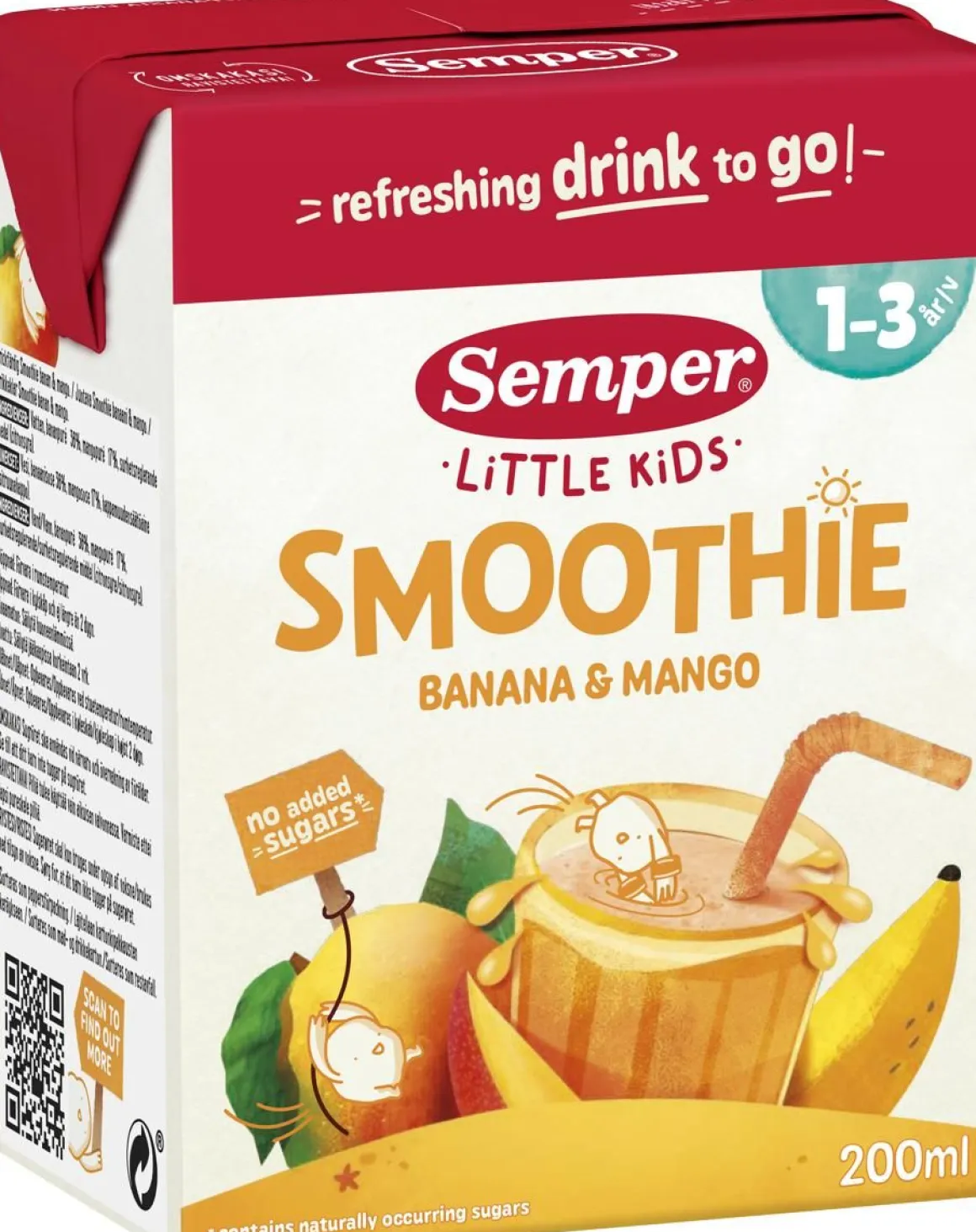 SEMPER SMOOTHIE BANAANI-MANGO 1V 200 ML