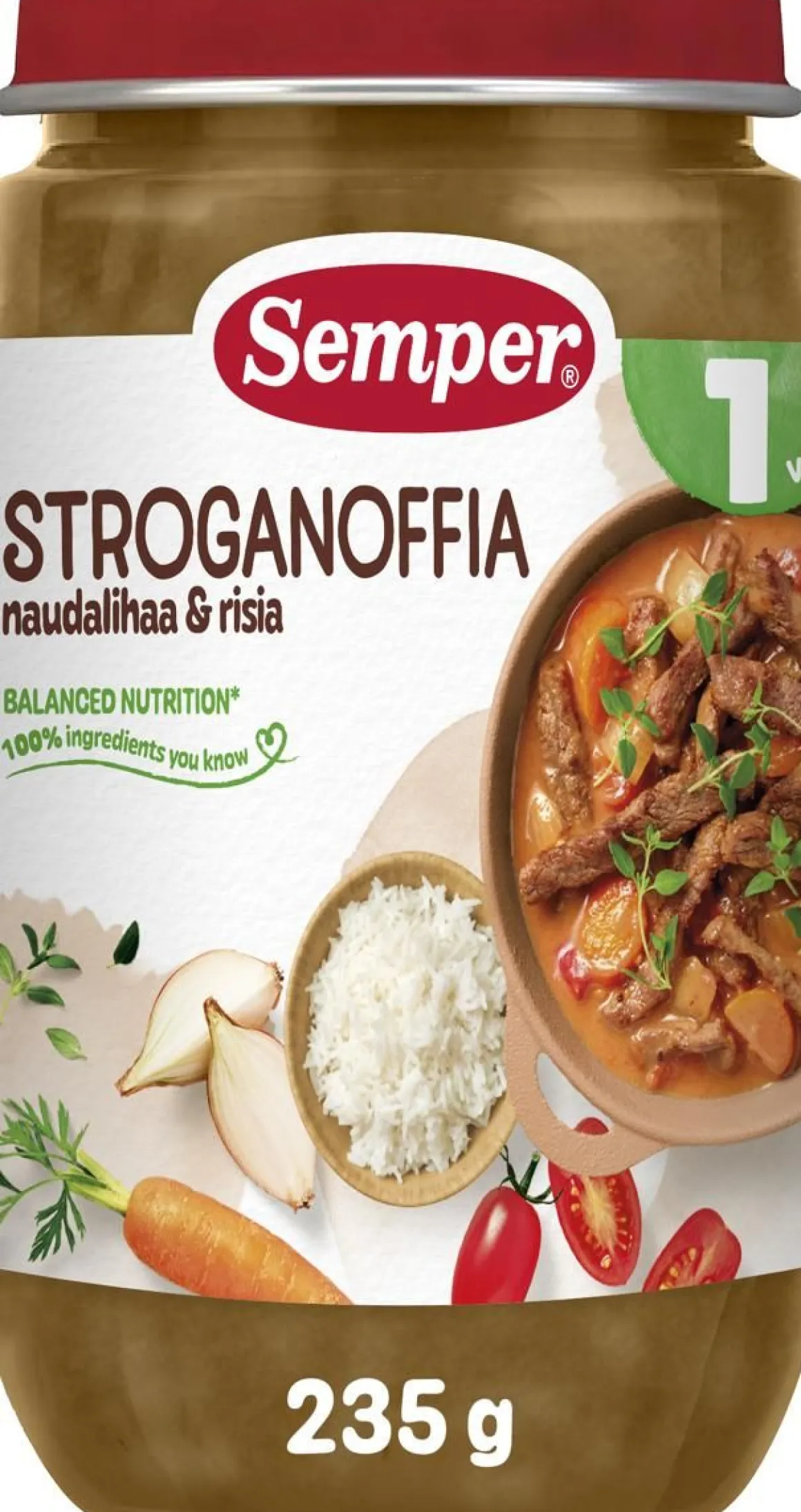SEMPER STROGANOFFIA JA RIISIÄ 1V 235 G