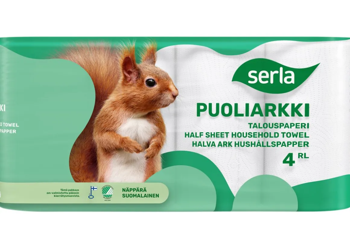 SERLA TALOUSPAPERI PUOLIARKKI 4RL 4 KPL