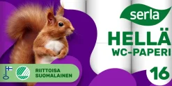 SERLA HELLÄ WC-PAPERI 16RL VALKOINEN 16 KPL