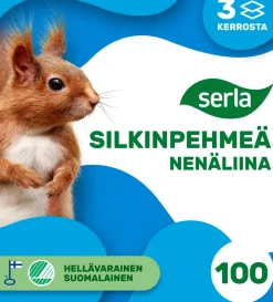 SERLA NENÄLIINA SILKINPEHMEÄ 100 KPL