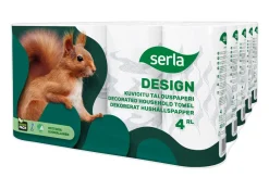 SERLA SÄKKI DESIGN TALOUSPAPERI KUVIOITU 20RL 20 KPL