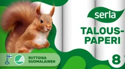 SERLA TALOUSPAPERI 8RL VALKOINEN 8 KPL