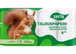 SERLA TALOUSPAPERI 4RL VALKOINEN 4 KPL