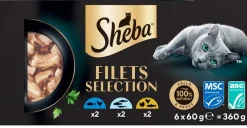 SHEBA ANNOSP. FRESH&FINE 6*60G KALALAJITELMA HYYTELÖSSÄ MSC 360 G