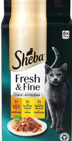 SHEBA ANNOSP. FRESH&FINE 6*50G SIIPIKARJALAJITELMA HYYTELÖSSÄ 300