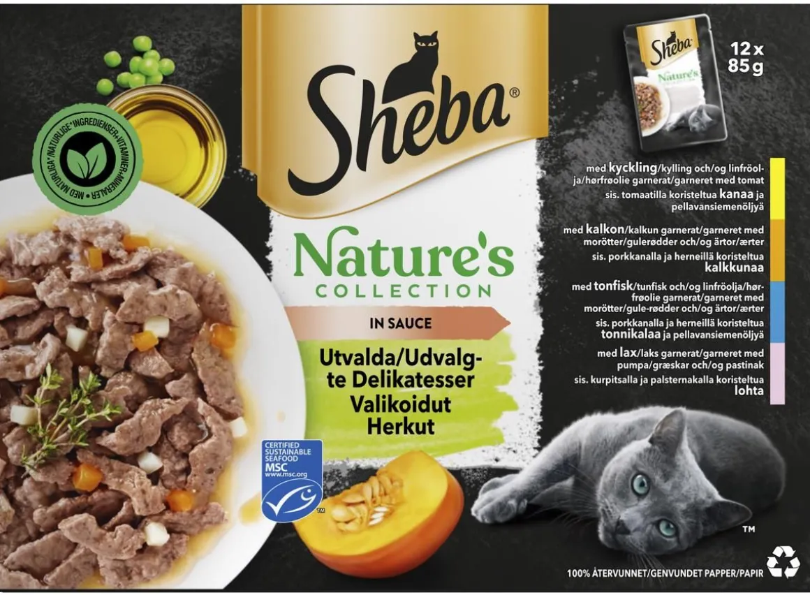 SHEBA ANNOSP. NATURE'S COLLECTION KASTIKELAJ. 12*85G 1,02 KG