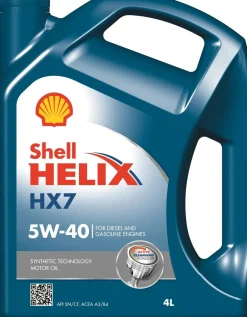 SHELL HELIX HX7 5W-40 MOOTTORIÖLJY 4 L