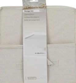 SÄILTYYSLAATIKKO KANNELLA 31X28X11,5CM VALKOINEN