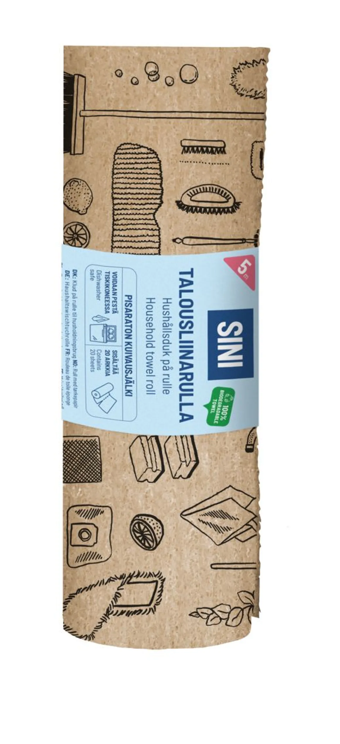 SINI TALOUSLIINARULLA VIHREÄ 5M