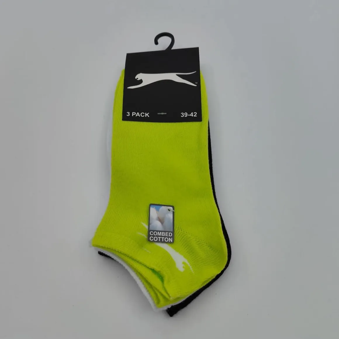 SLAZENGER MIESTEN LYHYTVARTINEN SUKKA 3PR VIHR/MUS/VAL 39-42