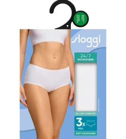 SLOGGI 24/7 MICROFIBRE H MIDI 3-PACK 38 VALKOINEN