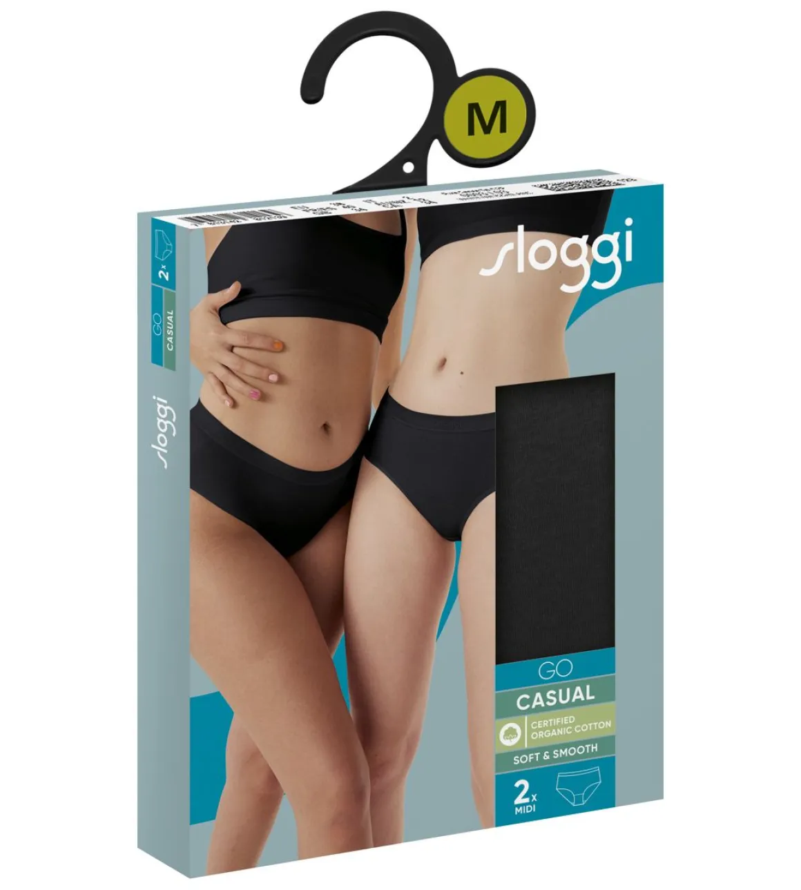 SLOGGI GO CASUAL H MIDI 2-PACK M MUSTA